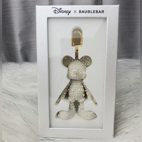 DISNEY X BAUBLEBAR pearl mickey mouse Bag charm - Picture 6 of 7